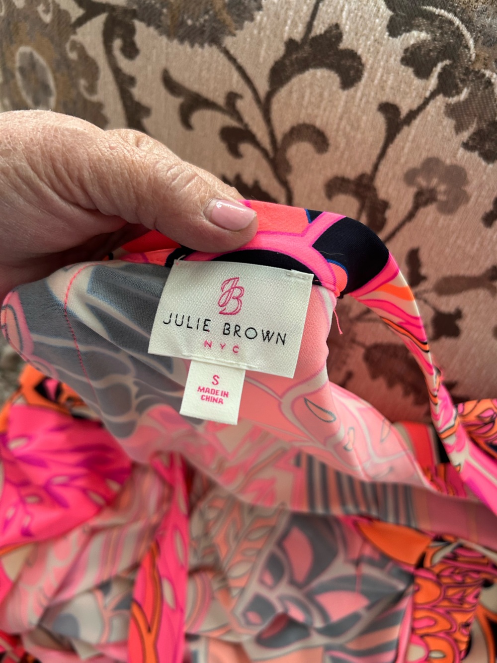 JB by Julie Brown Bold Multi Color Wrap Maxi Dress - Picture 7 of 8